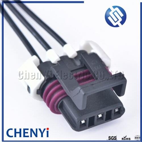 Delphi 3 Pin Way black Metri-Pack 150 female temperature Sensor Plug auto waterproof connector 12129615 12110293 with 15cm wires