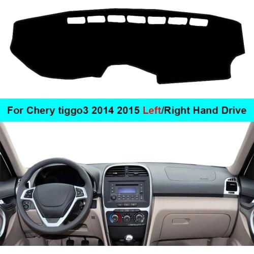 2 Layer Car Dashboard Cover Carpet For Chery Tiggo 3 2014 2015 LHD RHD Rug Sunshade Dash Board Cover Rug Auto Anti-UV Auto parts