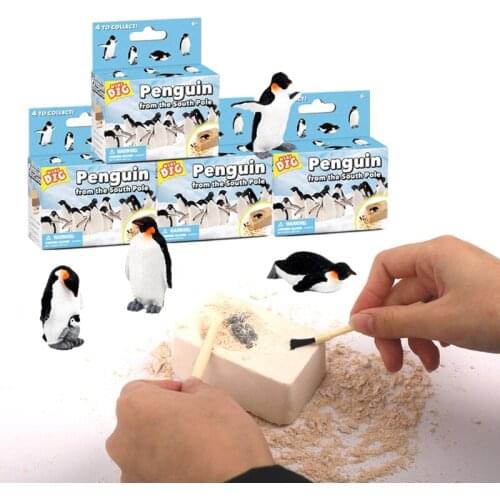 HX5D Penguin Excavation Dig Kit Mining Puzzle Toys for Kids Gift