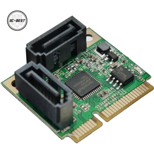 Mini pcie transfer SATA3.0 extension card mPCIe transfer 2 port SATA3.0 transfer card support black group hui