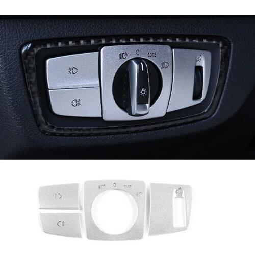 Car Headlight Switch Buttons Decorative Frame Covers Stickers Fit For BMW 1 2 4 3 Series GT X5 X6 F20 F30 F22 F15 F16