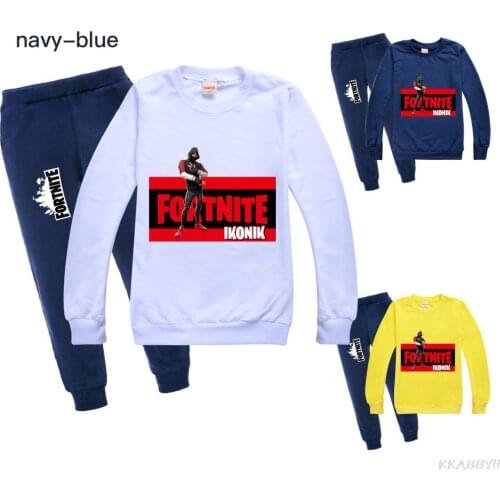 Fortnite Clothing Set Kids Anime Impostor Print Clothes Autumn Boys Cartoon Hoodies and Pants 2pcs Sets Girls Tracksuit