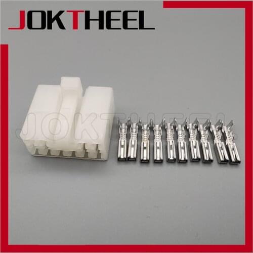 1-20 sets KET 10 pin female housing MG610056 7123-1300 white auto CD line tail plug audio connector for car Toyota F3 F0 BYD G3