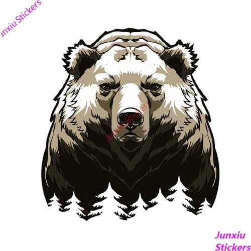 The Forest Bear Cartoon Car Stickers for Bumper Window Repair Decal Vinyl Car Wrap Motorcycle Decals Auto Decoration KK10x8cm