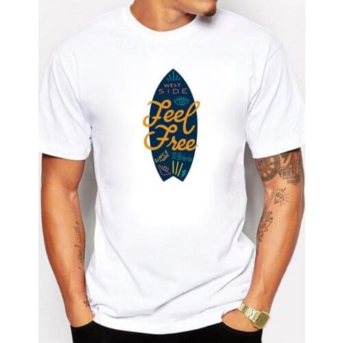 Non-mainstream Surfboard Design Mens T-shirts Fashion Surfer Challenger Summer Tshirt Cotton Short Sleeve Men/Boy T shirts