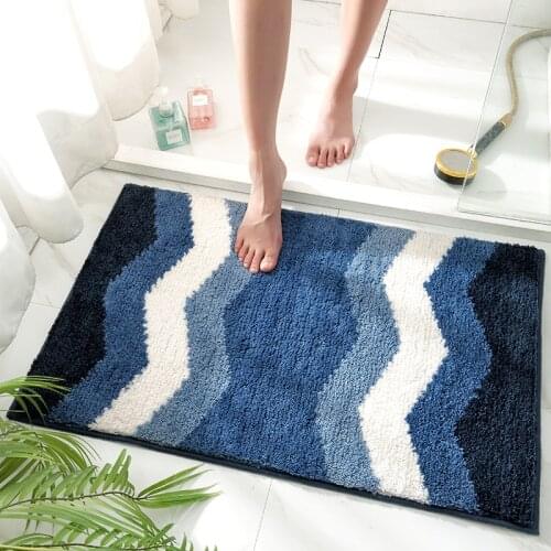 Toilet door anti slip mat bathroom water absorption thickened floor mat door mat entrance household carpet foot mat
