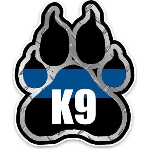 New Personality Police K9 Paw Car Stickers Motorcycle Decals Scratches Waterproof PVC 13cm *11cm