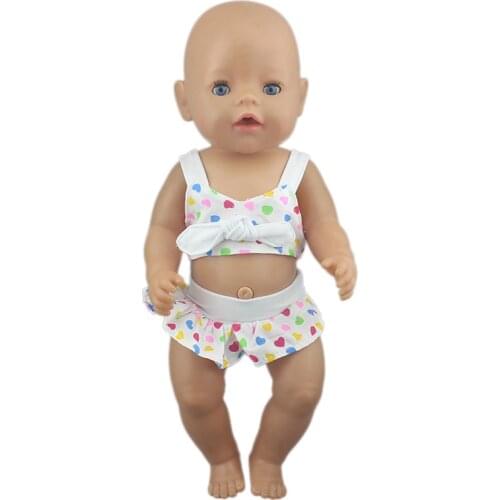 New Short Summer Set Doll Clothes Wear fit for 43cm Baby Doll (only sell clothes)