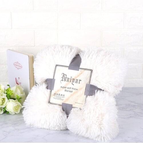 Plush Blanket Soft Fur Faux With Fluffy Throw Blanket Bed Sofa Bedspread Long Shaggy Warm Bedding Sheet Cozy Blankets
