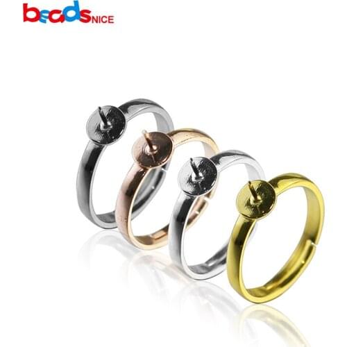 Beadsnice adjustable ring blank base 925 sterling silver jewelry findings diy finger rings for women ID 34798