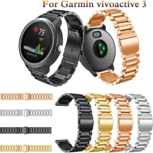 20mm fashion Stainless steel Straps for Garmin Vivoactive 3 Watch bands Strap for Garmin Vivoactive3 HR/ Forerunner 645 bracelet