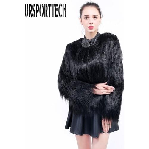 Women Faux Fur Coat Autumn Winter Warm Faux Fur Jacket Coat Oversize Outerwear Female Fur Soft Fluffy Jacket Women Streetwear