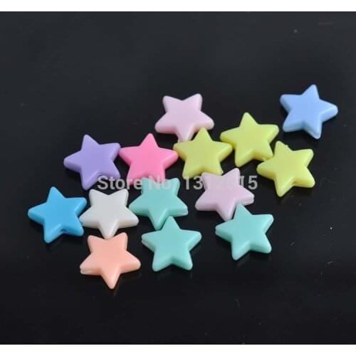 Mixed candy Acrylic star Spacer Beads For jewelry handmade Diy 12x11mm 100pcs YKL0207X
