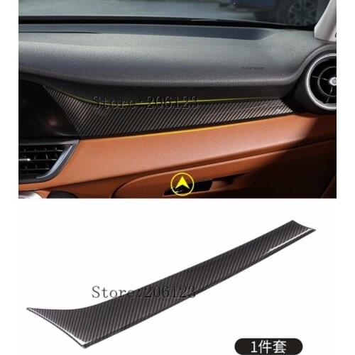 Carbon Fiber Style For Alfa Romeo Giulia 2017 2018 ABS Plastic Co-Pilot Decoration Cover Panel Trim For Left Hand driver