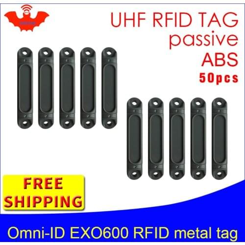 UHF RFID anti-metal tag omni-ID EXO 600 915m 868m Impinj Monza4QT 50pcs free shipping durable ABS smart card passive RFID tags