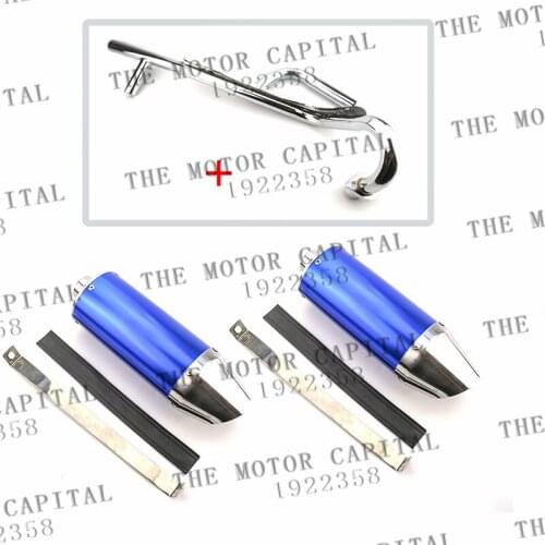 28MM Universal Motorcycle double row Exhaust Pipe Muffler Moto ATV Scooter For Dirt Pit Bike ATV