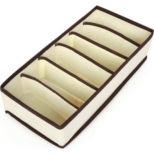 Underwear Storage Box With Divider Panties Socks Storage Clothing Wardrobe Dormitory Organizer Bag Foldable Bralette Storage Box