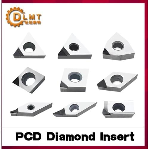 1PC PCD CBN Diamond Inserts CCMT060204 DCMT MGMN TCMT TNMG WNMG VBMT VCMT 16ER 16IR AG55 AG60 CNC Lathe Turning Cutter Blade