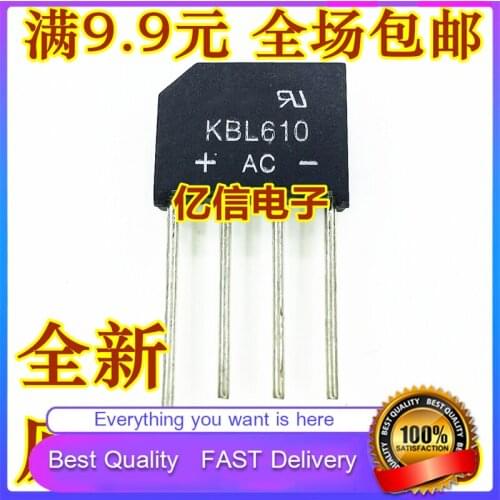 10Pcs/Lot New Original KBL610 6A1000V FLAT BRIDGE RECTIFIER BRIDGE BRIDGE RECTIFIER Good Quality