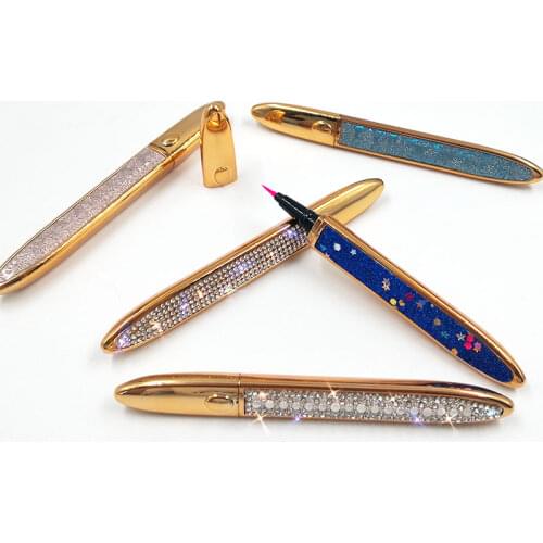 NEW 2 IN 1 Self Adhesive Liquid Eyeliner For False Eyelashes Glue Long-Lasting colourful black eyeliner pen /10pcs