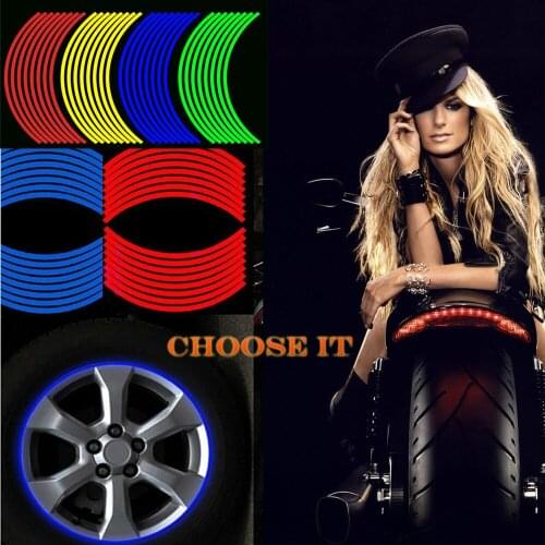 17/18 inch Colorful motorcycles wheel stickers Reflective Rim moto Stripe Tape For HODNA CB500 CB600 CB750 CB900 CB1000 CB1300