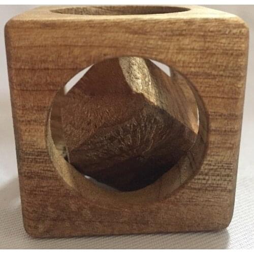 2PCS 1.58x1.58inch Natural Color Finger Cube in Cube Infinity Gadget Stress Relief Decompression Toy Physics Square Funny Toys