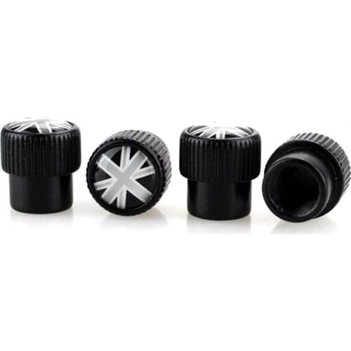 4pcs/set United Kingdom Flag Alloy Dust proof Bike Motor Car Tire Valve Caps Universal Car Accessories for Hyundai for Chevrolet