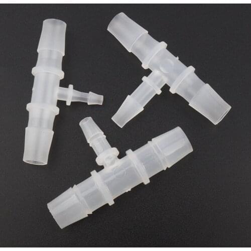 5pcs 12 14mm To 4-10mm PP Reducing Tee Connectors Aquarium Fish Tank Air Pump Aerator Fittings Drip Irrigation Pagoda Hose Joint