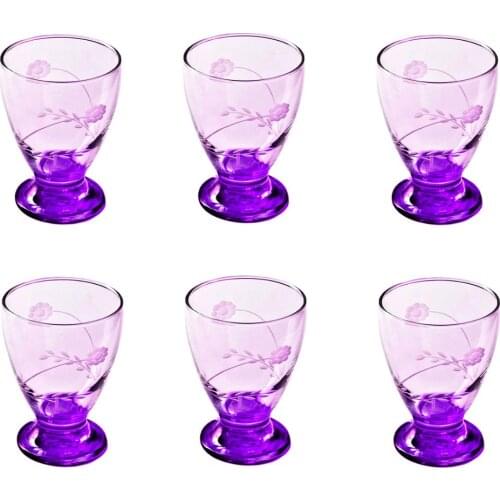 Başak 41011 Çın Çın 12 Adet ( Mor Papatya) Su-Meşrubat Bardaği