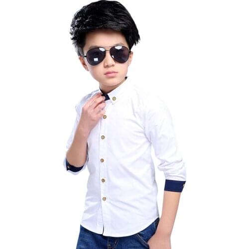 Boys Blouse Solid Color Childrens Shirts For Boys Casual Style Childrens Shirt For Boys Spring Autumn Clothes For Boys