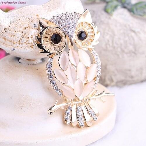 New Arrival Cartoon Big Owl Brooches Vintage Scarf Pin Up Buckle For Wedding Bouquet
