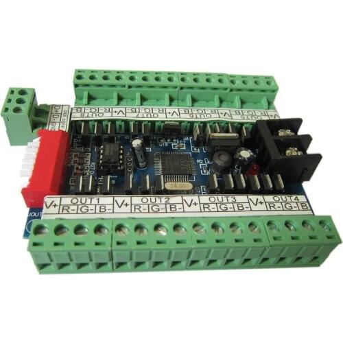 24 Channel 8 Group DMX512 Decoder Controller Led Strip Lights Led Neon Flex Led Tape DMX-512 Signal Switch Dimmer Controller 1A