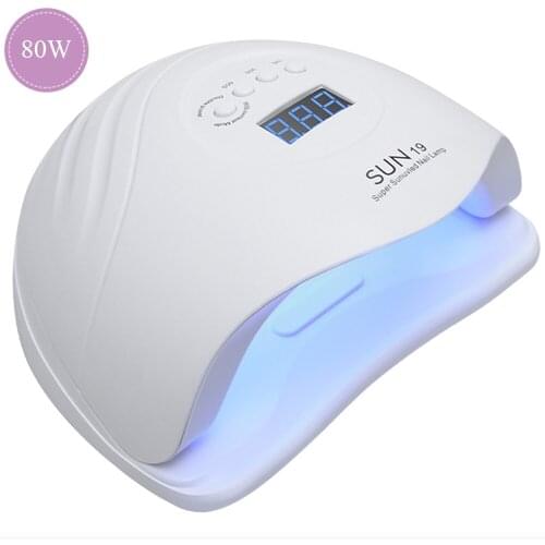 Max 80W LED Lamp Nail Dryer LED UV Ice Lamp For Drying Gel Polish Timer Auto Sensor Nail Toenail Gel Curing Lamp Manicure Tools
