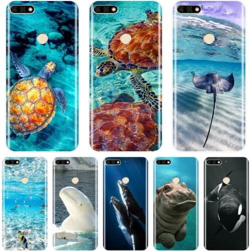 Turtle Fish Soft Back Cover For Huawei Honor 7 8 9 10 Lite 7S 7X 7A 7C Pro Phone Case Silicone For Huawei Honor 8X MAX 10 9 8
