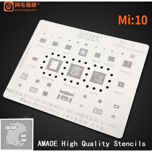 SM7150 855 SDM855 SM8150 For Redmi K20/K20 pro/xiaomi PMIC Power ADUIO IC Chip BGA Reballing Stencil Solder BGA Heating Template