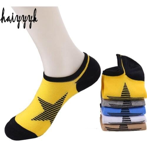 10Pcs=5Pair/lot Men Socks Invisible Ankle Socks Star models Harajuku Happy Socks Mens Casual Boat Sock EUR 38-42