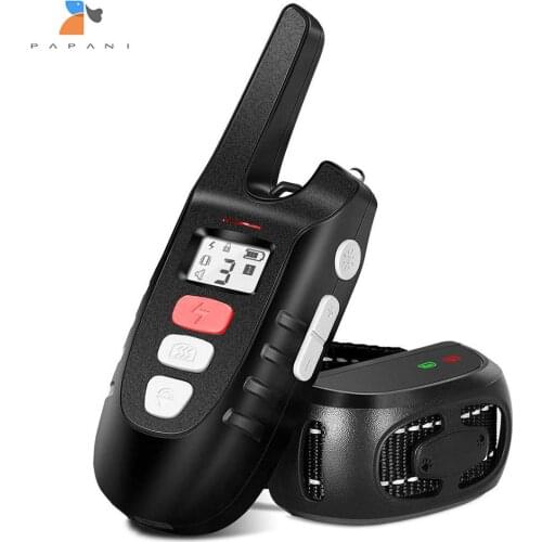 Remote Dog Electric Training Collar Waterproof Rechargeable Anti Bark Collar Shock Vibration Beep with LCD Display Pet Supplies