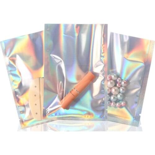 2000Pcs/Lot Transparent Open Top Laser Aluminum Foil Bags For Food Packing Clear Plastic Mylar Heat Seal Vacuum Packaging Bags