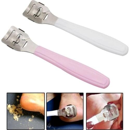 Professional Stainless Steel Callus Corn Hard Skin Remover Plastic Handle Foot Rasp Heel File Scrubber Pedicure Nail Care Tool