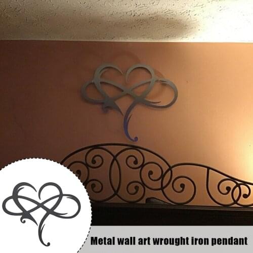 Infinity Heart Steel Wall Decor Metal Wall Art Love Wall Sign for Home Wedding Decor J2Y