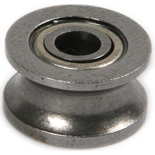 10Pcs 4*13*7MM 624UU HCS U Groove Guide Pulley Rail Ball Bearings Wheel High Carbon Steel
