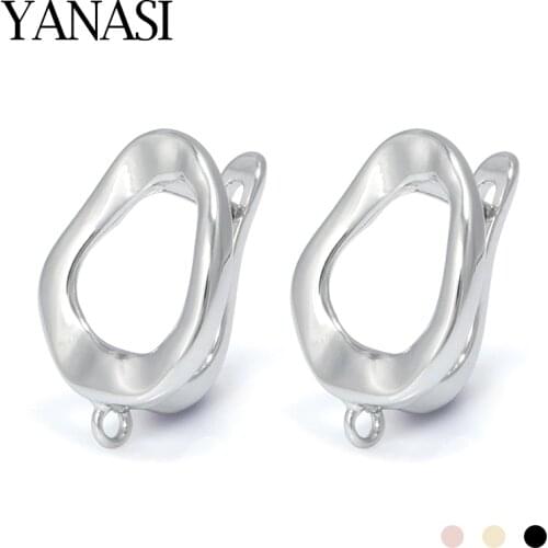 Brass Earring Hooks 2020 NEW Fashion Big Irregular Circle 24K Gold Color DIY Handmade Jewelry Making Findings Accessories