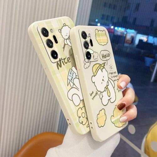 Reading Grid Bear Soft Case For Samsung Galaxy A72 A52 A42 A32 A22 A21S A02S A12 A02 A71 A51 A41 A31 Silicone Phone Cover