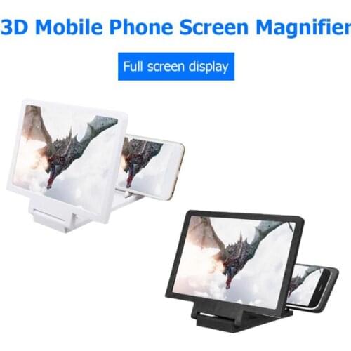 3D Mobile Phone Screen Magnifier HD Amplifying Stand Folding Smartphone Holder Magnifying Glass Smartphone Holder