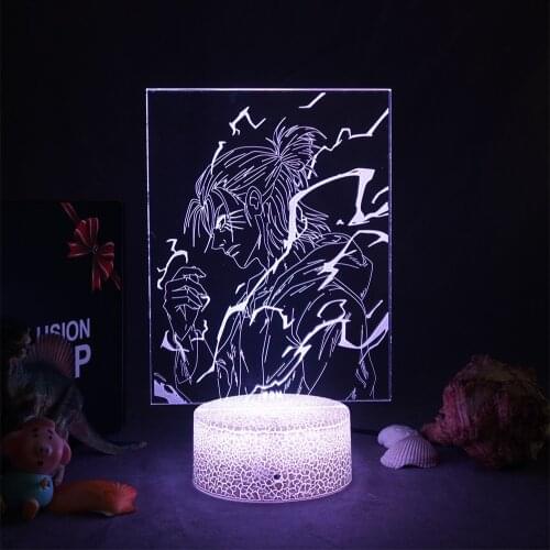 Anime Figure 3D Lamp Attack on titan Desk Lamp levi ackerman Led Panel Lights Gift For Boyfriend Manga Room Decor USB Light