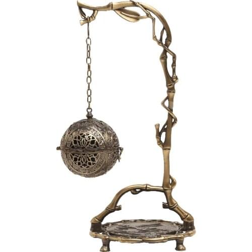 Creative Metal Incense Burner Hanging Backflow Luxury Sandalwood Incense Burner Retro Personality Kadzielnica House Decor EI50IB