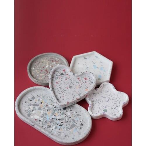 6 Types of Coasters Silicone Mold Scented Candle Oval Tray With Side DIY Aromatherapy Plaster Epoxy Base Handmade Resin Moulds