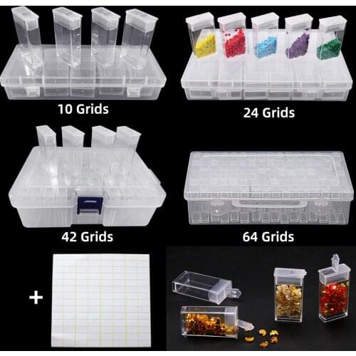 64/42/24/10 Lattices Diamond Embroidery Accessories diamond painting Boxes Cross Stitch Cases Storage Organizer