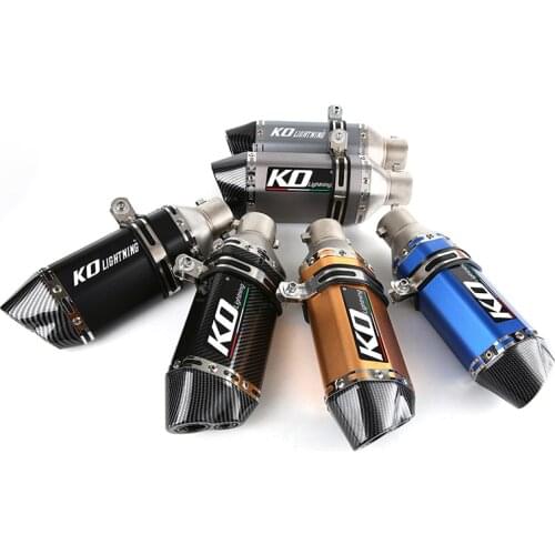 Aluminum 51mm Dual-outlet Exhaust Pipe Motorcycle Rear Escape No DB Killer Mufflers Universal for Dirt Bike Scooter ATV 310mm