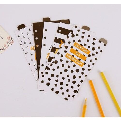 Creative color index page Loose-leaf core per page Popular A5 notebook page notes